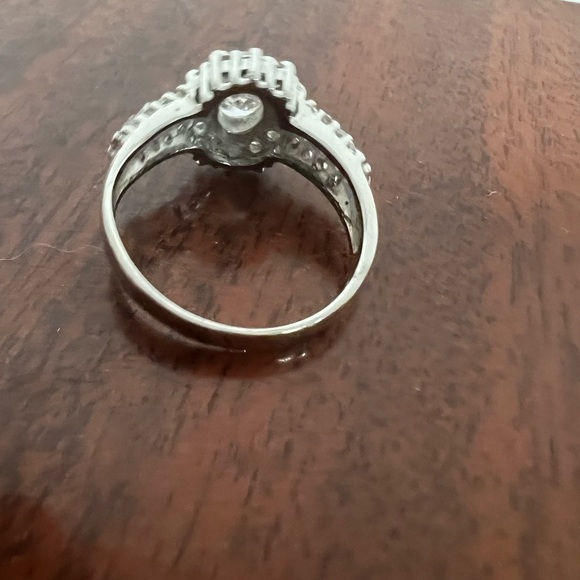 Sterling Silver Ring With Clean Stone .925 Signed NC Women Size 10 Oval - Picture 3 of 16